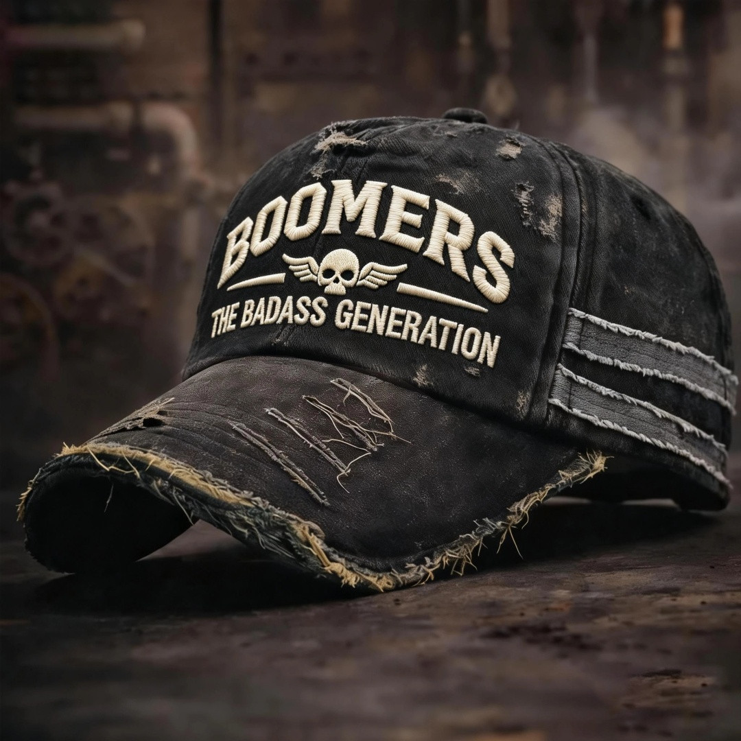 Boomers The Badass Generation Vintage Hat Men's Ball Cap Apparel Unique Father's Day Gifts