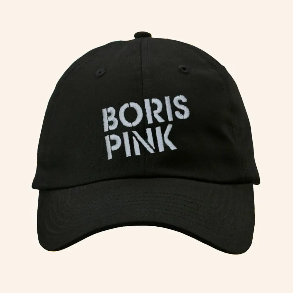 Boris Heavy Rocks Merch Boris Pink Embroidered Black Hat Cool Christmas Gifts For Guys -WearandDecor