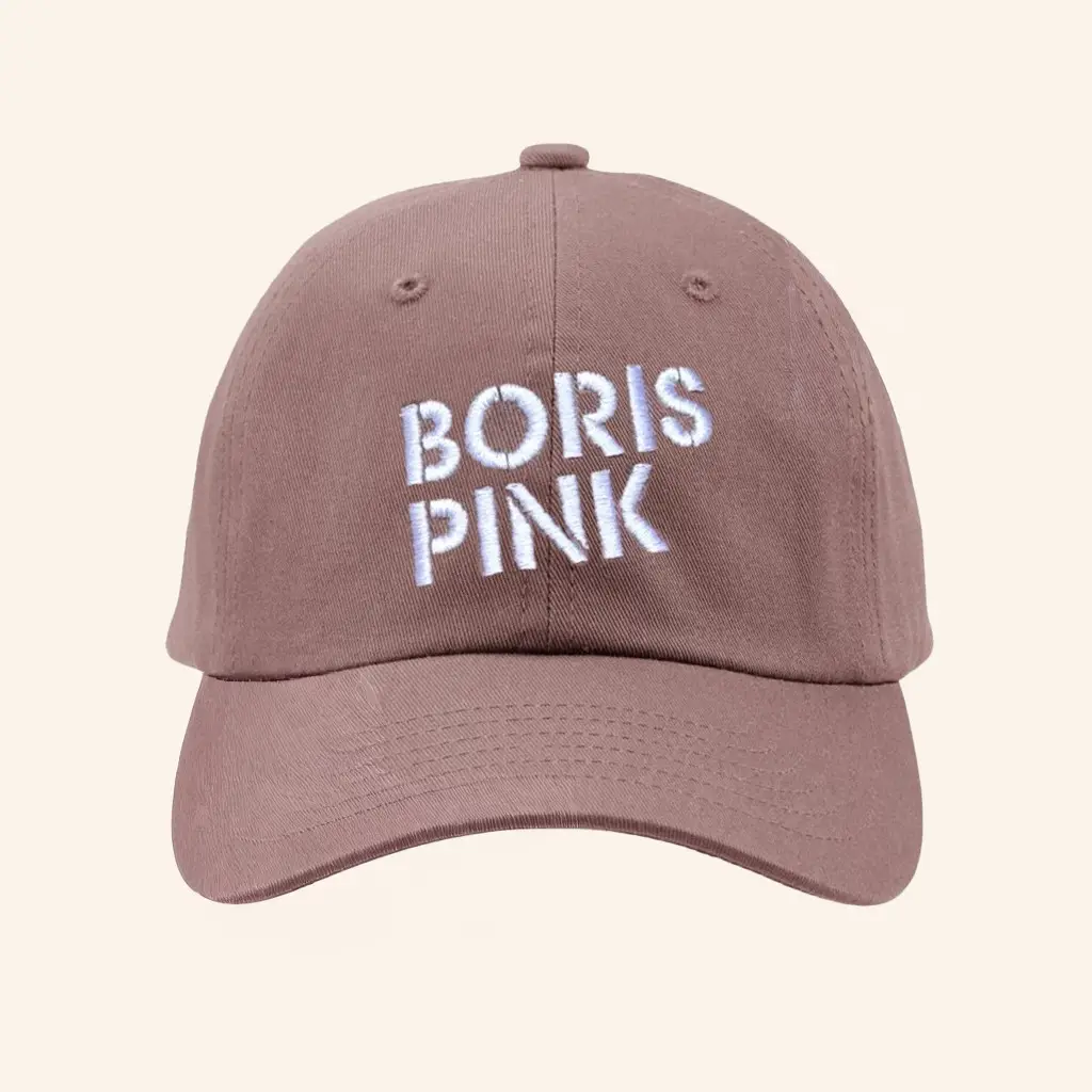 Boris Heavy Rocks Merch Boris Pink Embroidered Hat Christmas Present Ideas For Him -WearandDecor