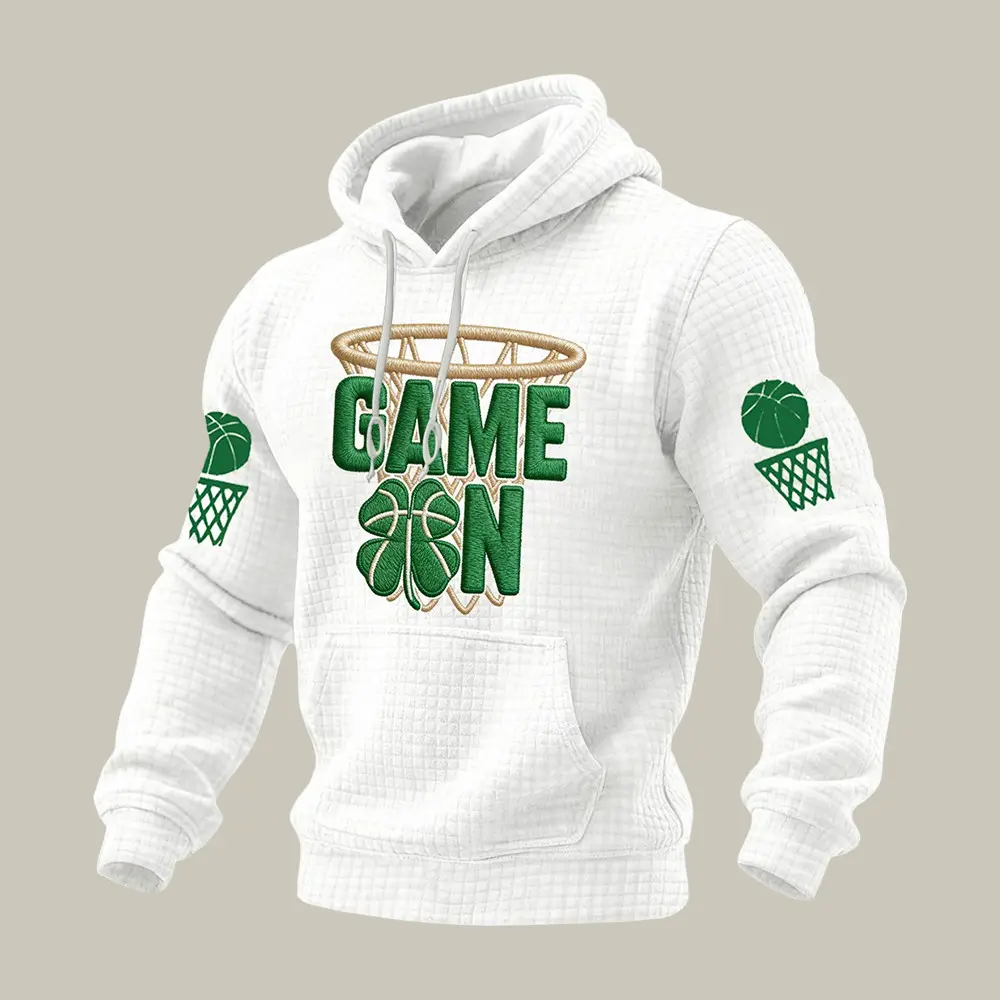 Boston Basketball Game On Hoodie Basketball Apparel Game Day Gift For Dad Boston Basketball Game On Hoodie Basketball Apparel Game Day Gift For Dad - Image 1