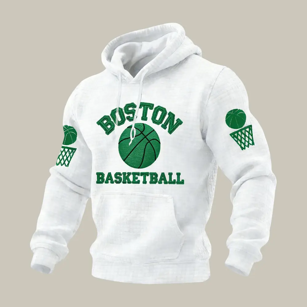 Boston Basketball Graphic Hoodie Game Day Clothing Basketball Lover Present