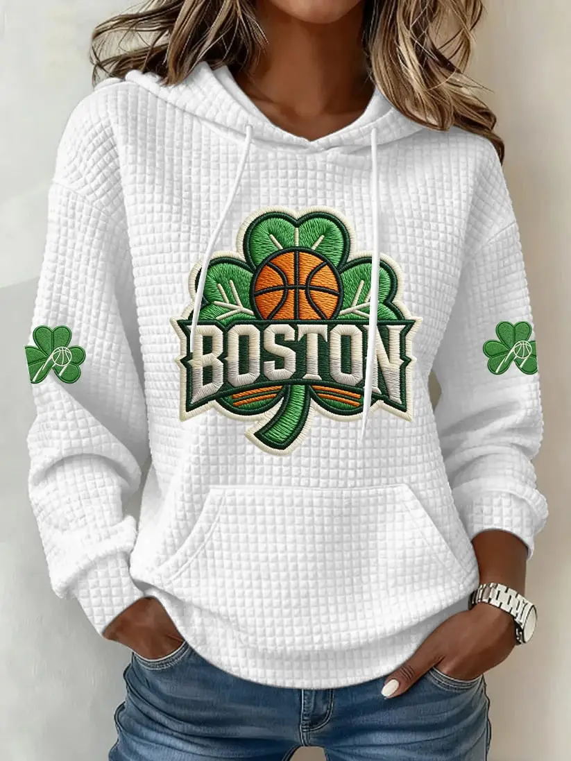 Boston Celtics Hoodie Women's Game Day Outfits Basketball Lover Clothing Unique Celtics Gifts