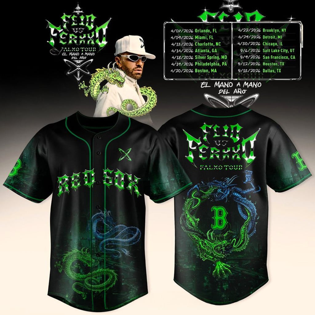 Boston Red Sox X FEID Vs FERXXO Falxo Tour 2026 Jersey Red Sox Merch Gifts For Brothers