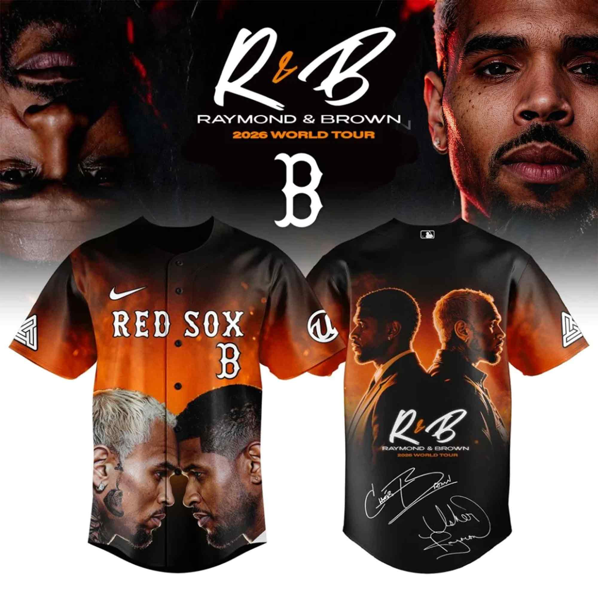 Boston Red Sox x Raymond & Brown The R&B Tour 2026 Baseball Jersey Concert Outfit
