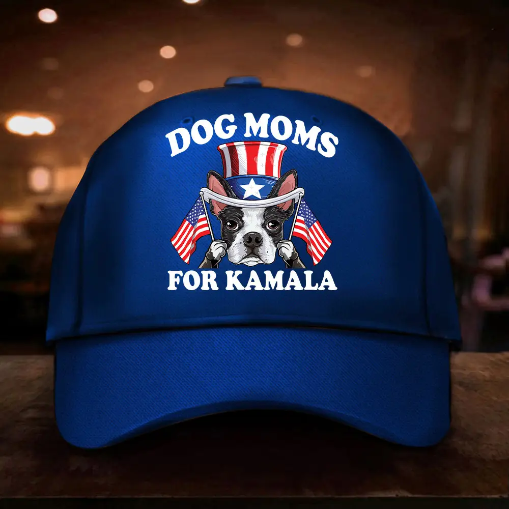 Boston Terrier Dog Mom For Kamala Hat Vote Kamala Harris 2024 Hat