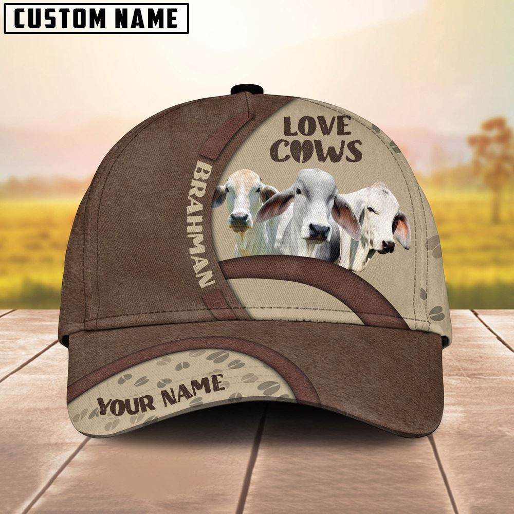 Brahman Cattle Happiness Personalized Name Cap Farmer Baseball Cap Gift For Farmer Brahman Cattle Happiness Personalized Name Cap Farmer Baseball Cap Gift For Farmer - Image 1