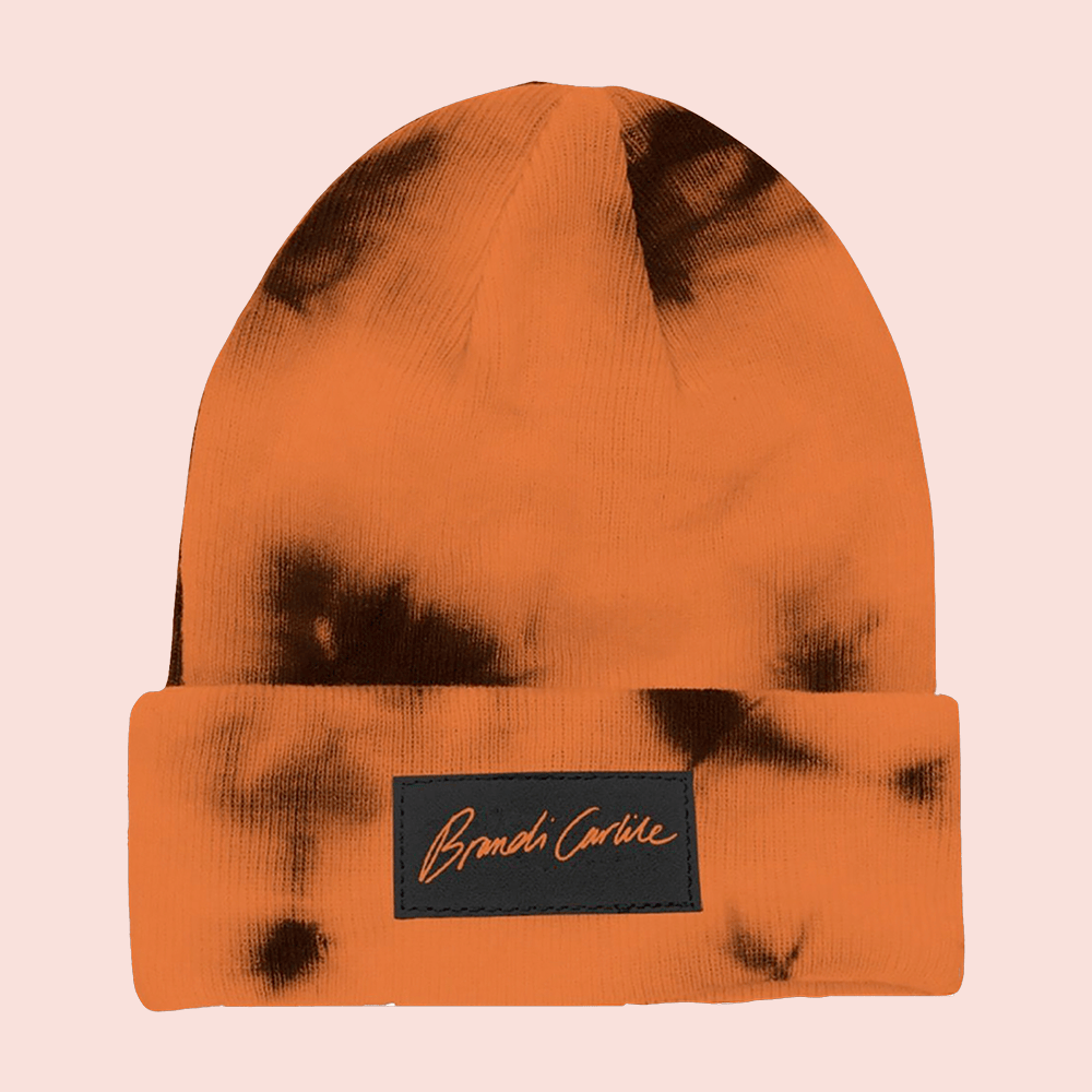Brandi Carlile Merch Logo Orange Tie Dye Beanie Gifts For Brandi Carlile Fans