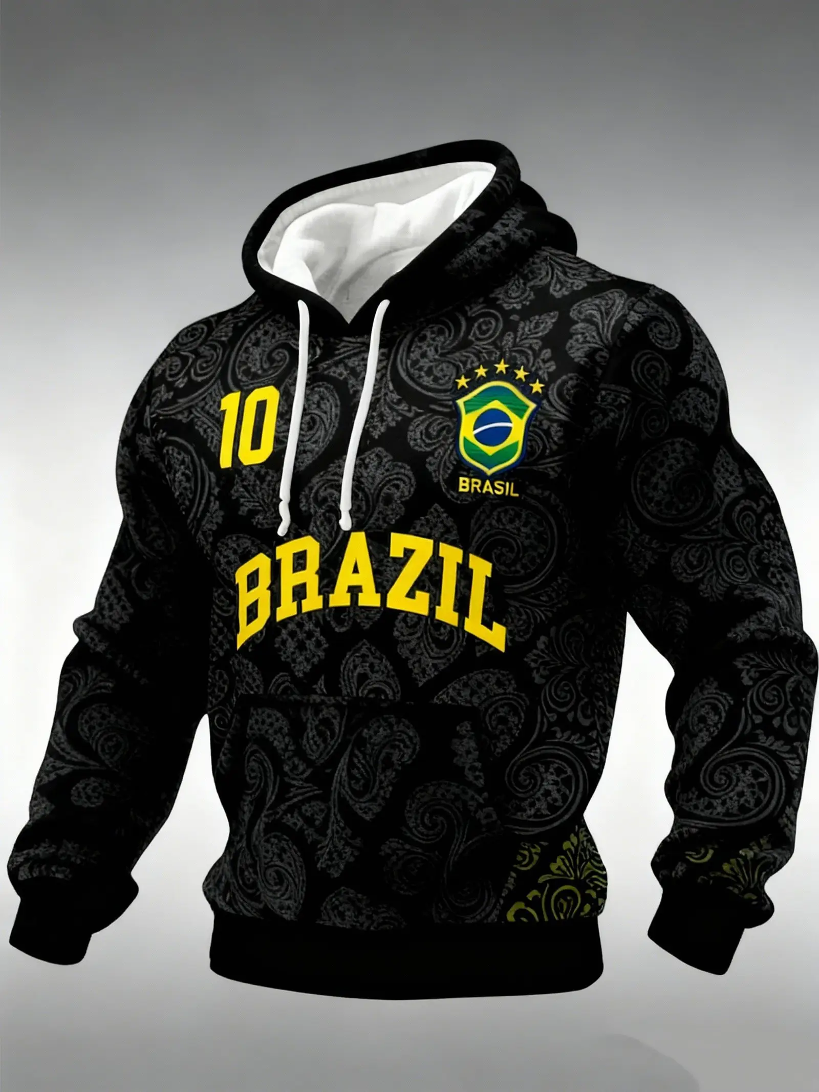 Brazil Soccer 2026 World Cup Hoodie Men's Game Day Apparel FIFA World Cup 2026 Merch Brazil Soccer 2026 World Cup Hoodie Men's Game Day Apparel FIFA World Cup 2026 Merch - Image 1
