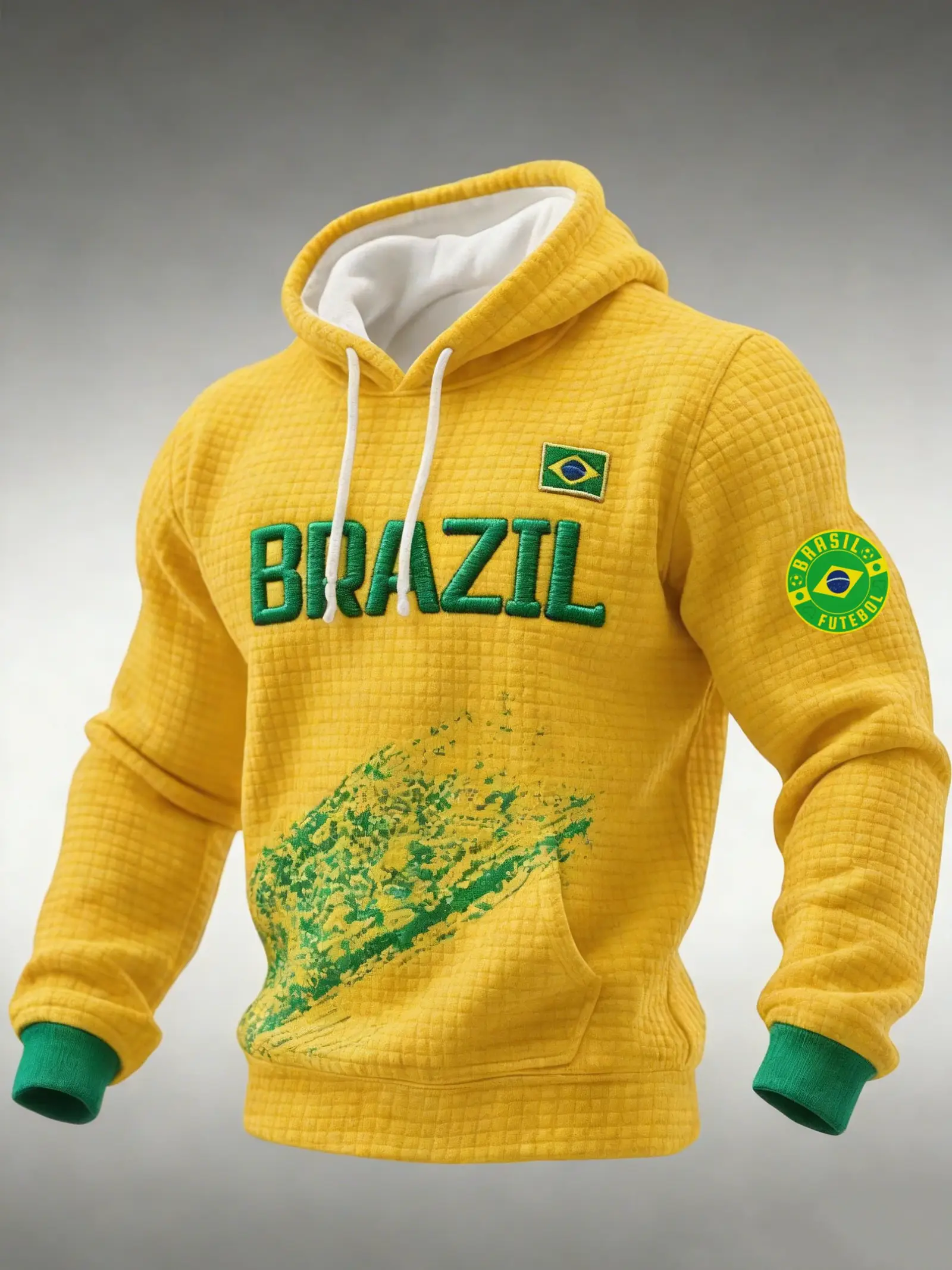 Brazil Soccer 2026 World Cup Hoodie Men's Game Day Apparel World Cup Merch 2026 Gifts For Fans
