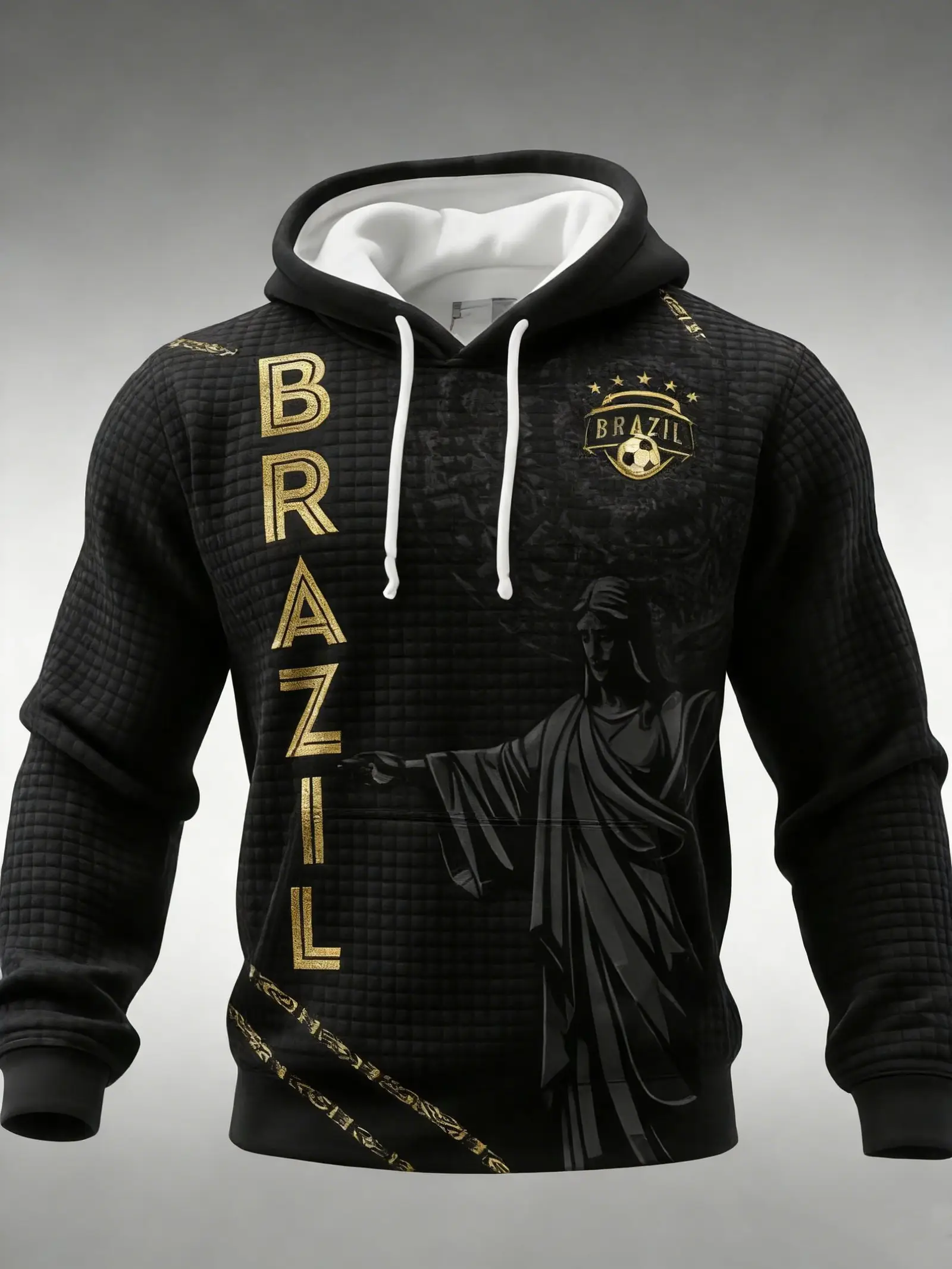 Brazil Soccer 2026 World Cup Hoodie Men's Game Day Clothing Gifts For Team Brazil Lovers