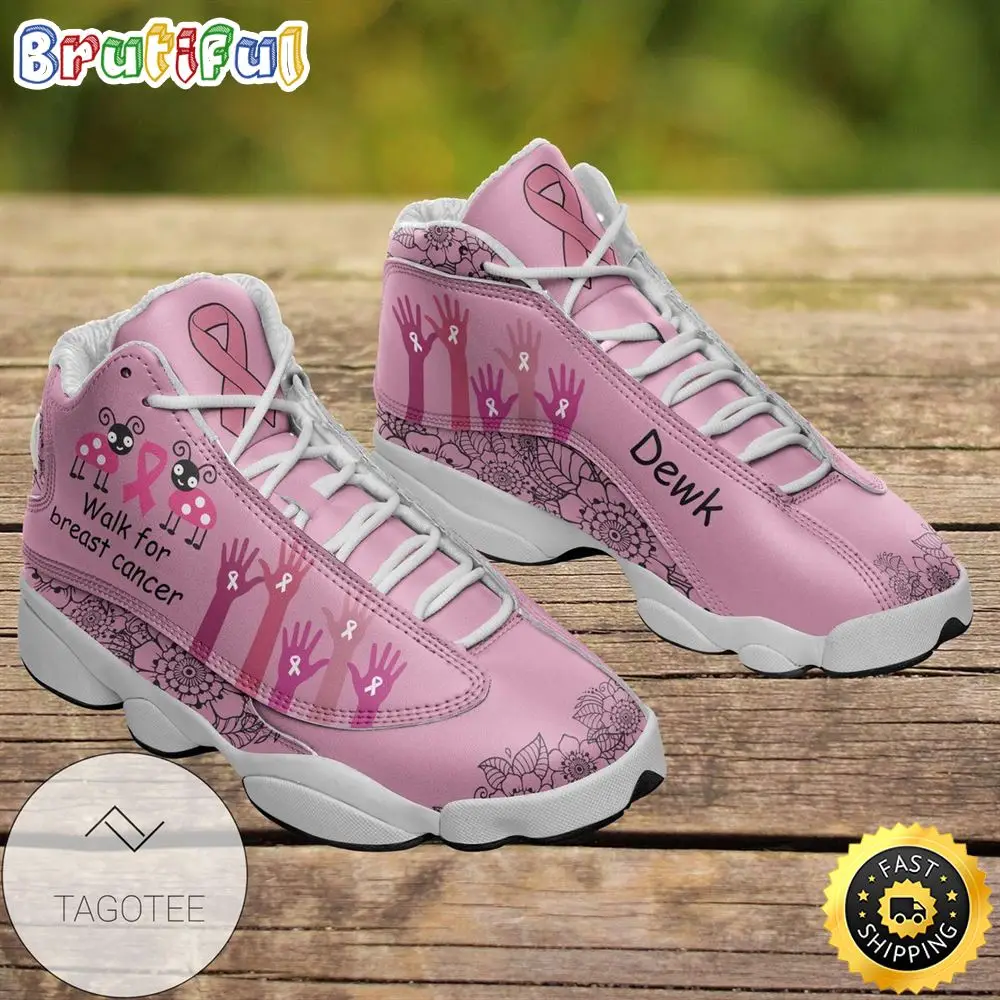 Breast Cancer Awareness Air Jordan 13 Shoes Sneakers Breast Cancer Awareness Air Jordan 13 Shoes Sneakers - Image 1