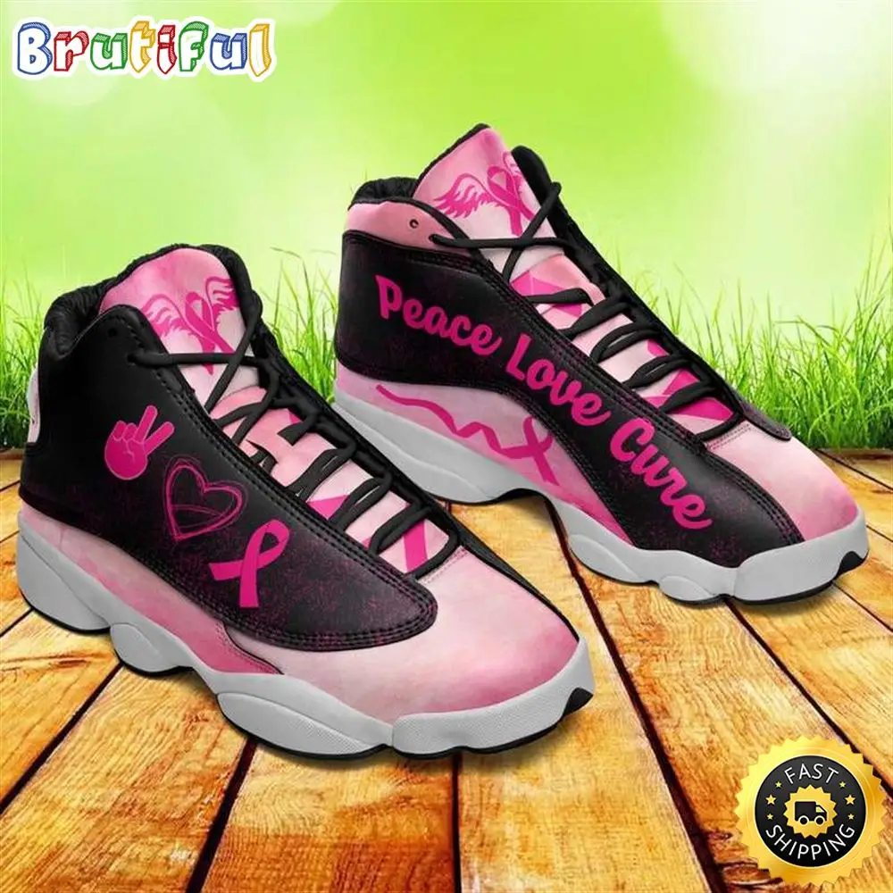 Breast Cancer Awareness Pink Ribbon Cancer Warrior Cancer Fighter Gift Air JD13 Shoes Breast Cancer Awareness Pink Ribbon Cancer Warrior Cancer Fighter Gift Air JD13 Shoes - Image 1