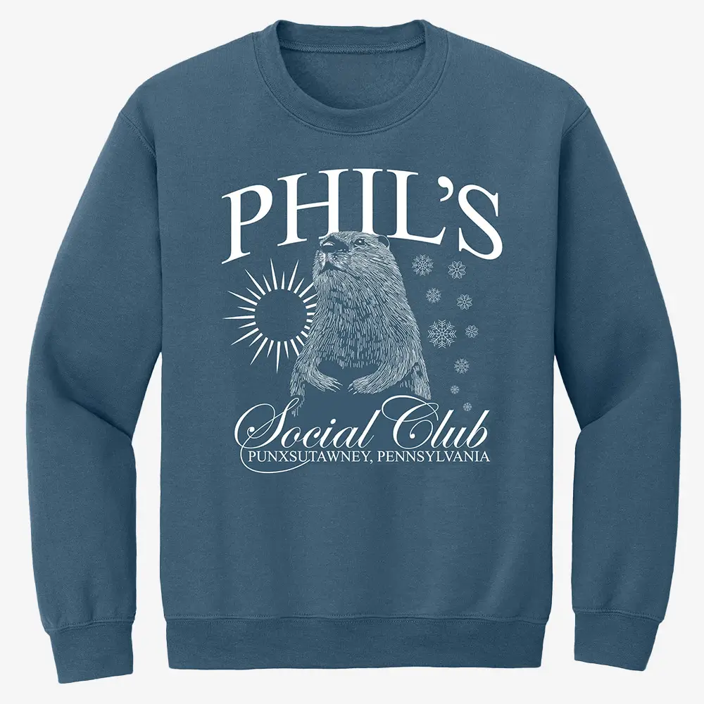 Breaver Phil Social Club Sweatshirt Patriotic Pennsylvania Punxsutawney Phil Clothing