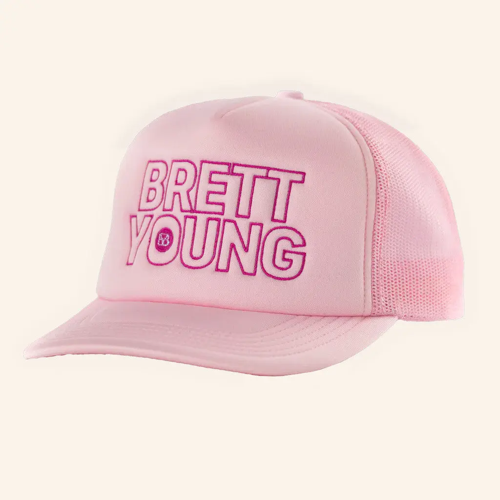 Brett Young Merch Tour 2025 Ladies Trucker Hat Gifts For Music Fans -WearandDecor