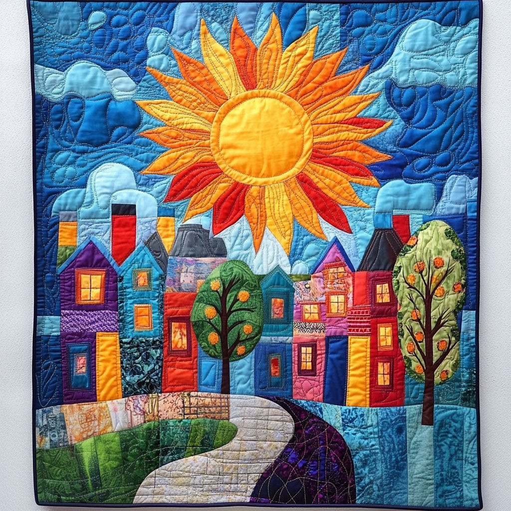 Bright Dwellings Quilted Blanket Cute Bedroom Ideas Unique Gifts For Nature Lovers Bright Dwellings Quilted Blanket Cute Bedroom Ideas Unique Gifts For Nature Lovers - Image 1