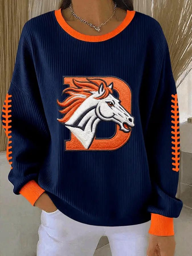 Broncos Football Merch Team Broncos Sweatshirt BD Clothing Gift for Women