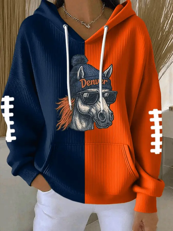 Broncos Football Merch Women's Broncos Hoodie BD Game Day Outfit