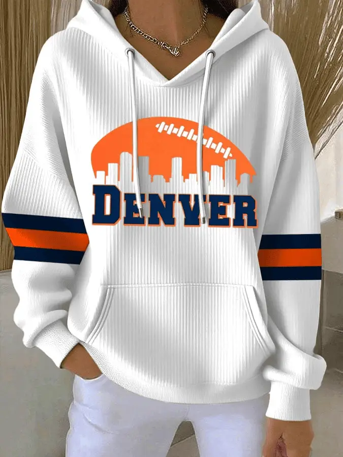 Broncos Football Merch Womens Denver Hoodie Broncos Pride Clothing for Game day