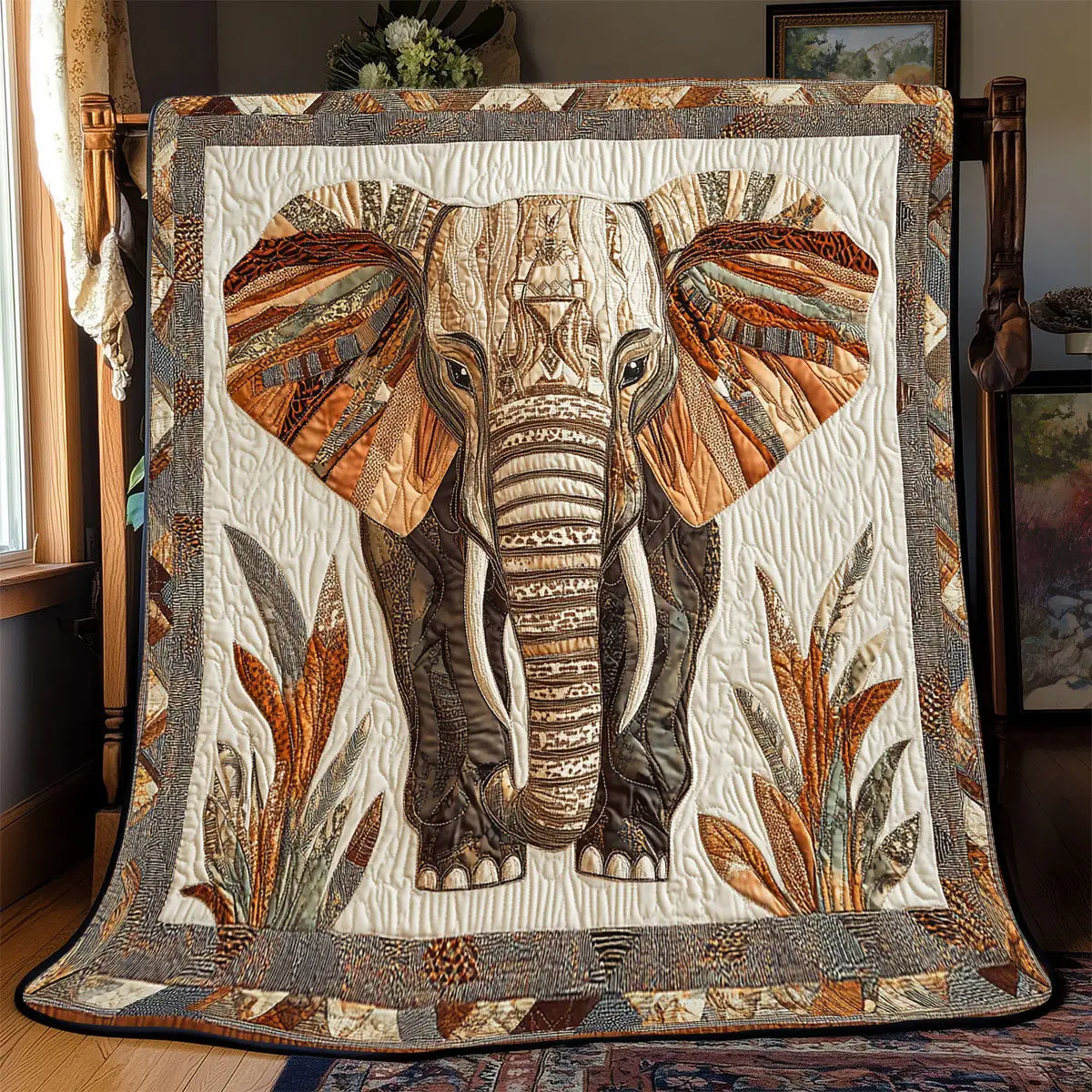 Brown Elephant Quilt Blankets Throws And Blankets First Mothers Day Gift For My Daughter