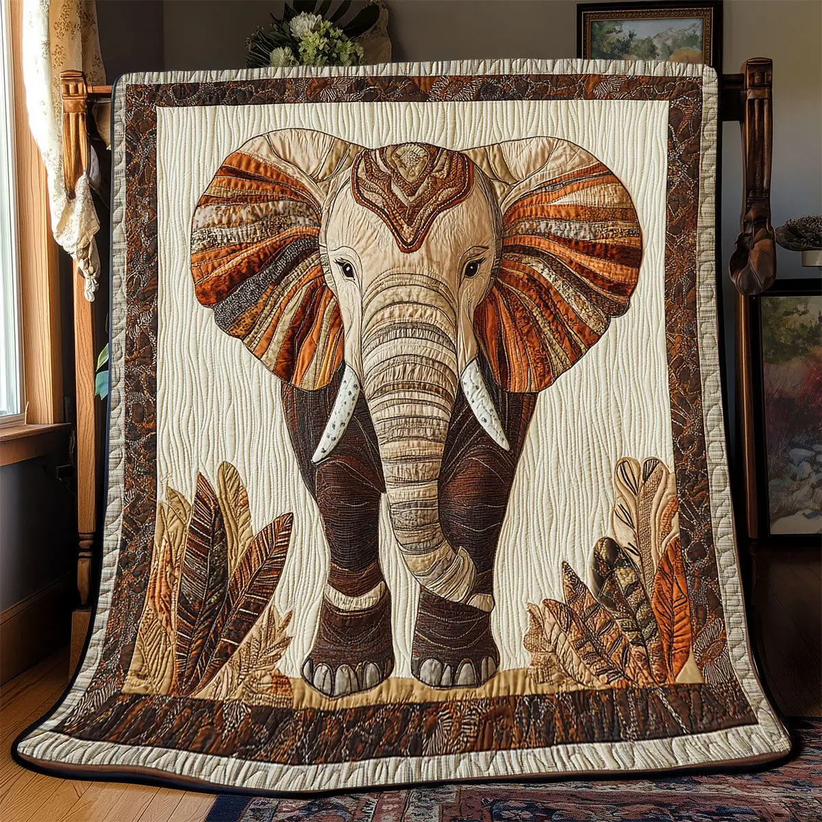 Brown Elephant Quilt Blankets Throws And Blankets Gift For Daughter In Law On Mother'S Day Brown Elephant Quilt Blankets Throws And Blankets Gift For Daughter In Law On Mother'S Day - Image 1