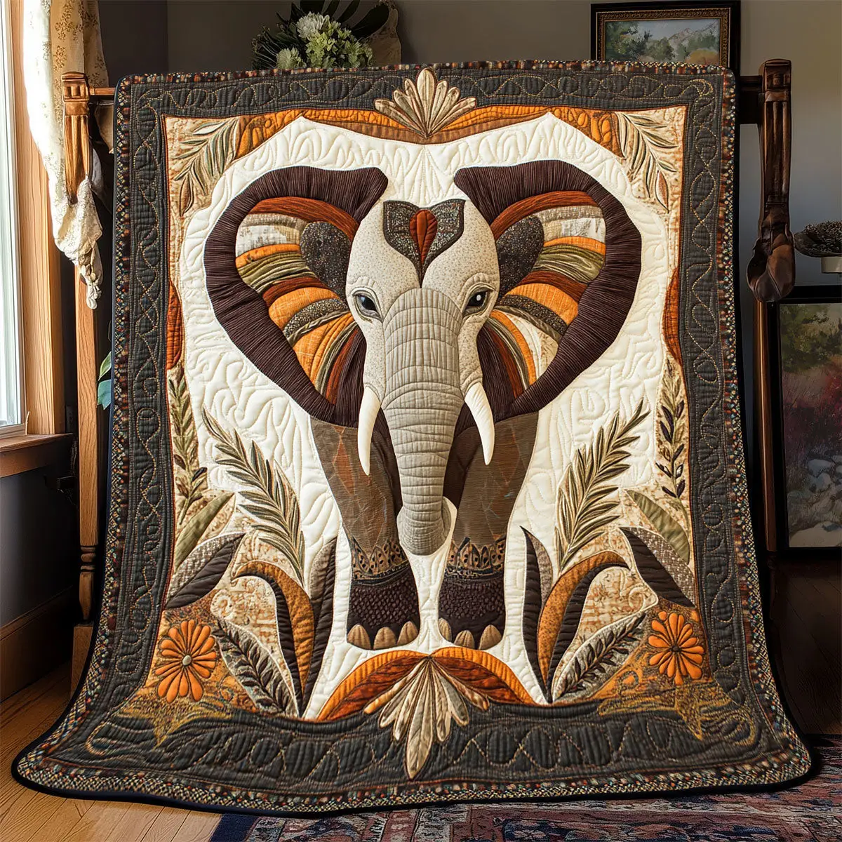 Brown Elephant Quilt Blankets Throws And Blankets Mother'S Day Gift For Daughter From Mom