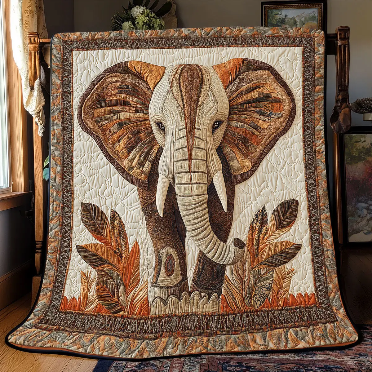 Brown Elephant Quilt Blankets Throws And Blankets Mother'S Day Gift From Mother To Daughter