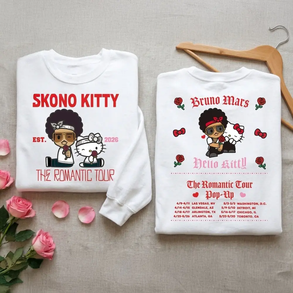 Bruno Kitty The Romantic Tour Sweatshirt Concert Pop-Up Merch Gift For Her