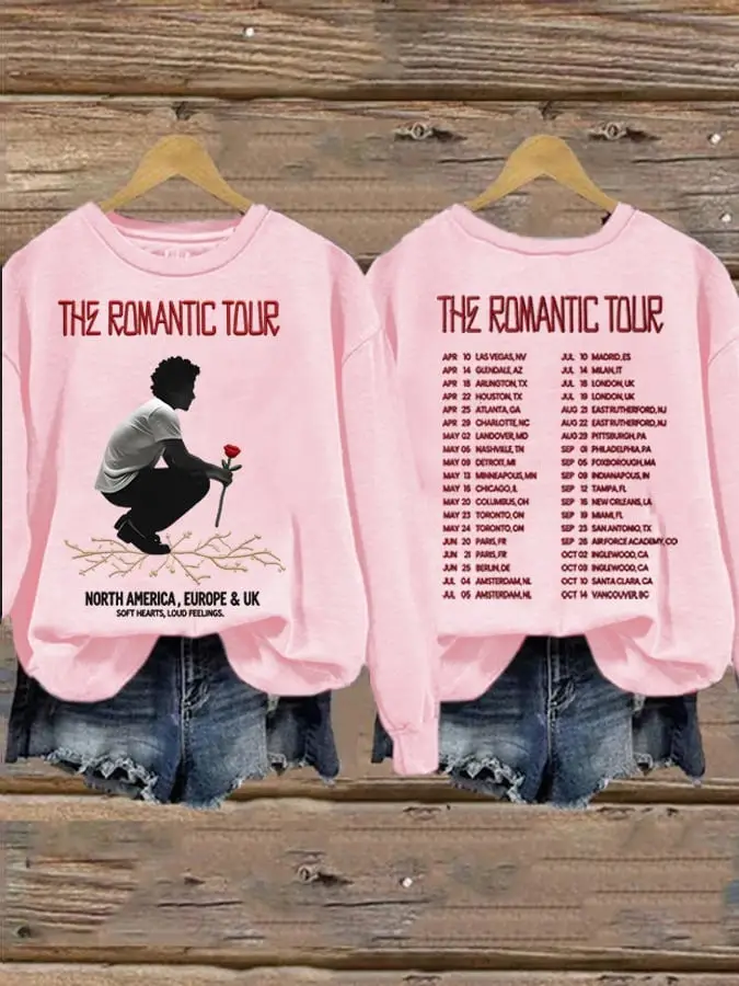 Bruno The Romantic Tour 2026 Merch Bruno Mars Sitting Artist Sweatshirt Gift For Music Lovers