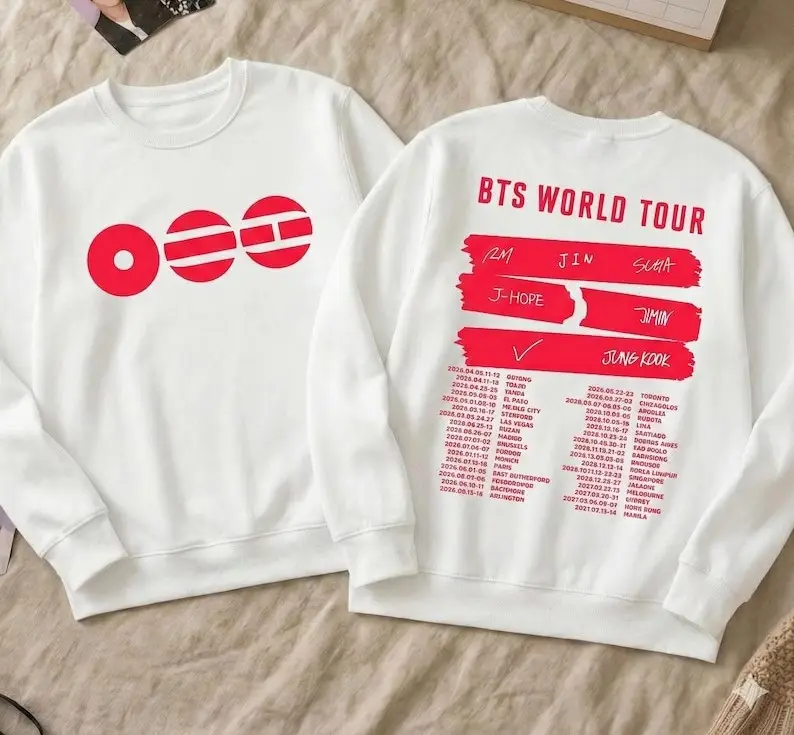 BTS 2026 World Tour Sweatshirt Nice BTS World Tour Present Item For Army