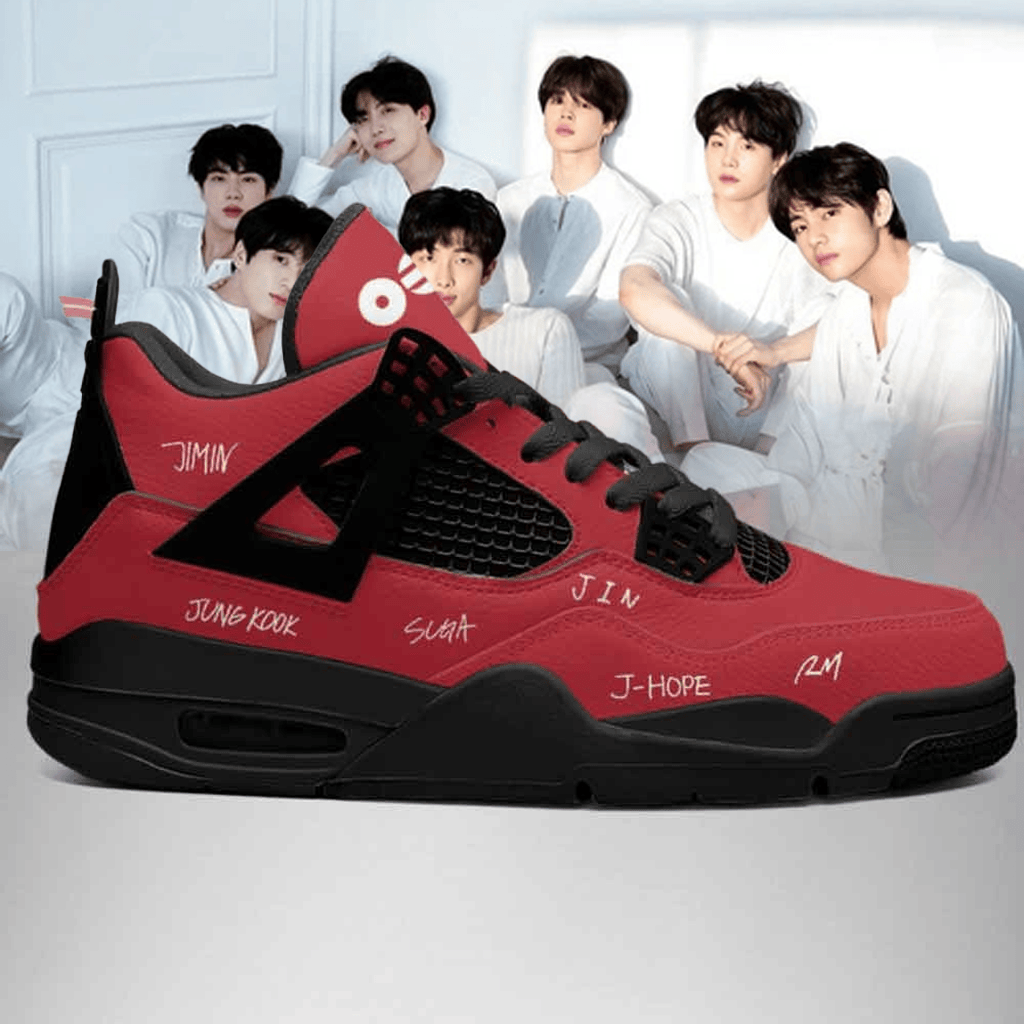 BTS Arirang Air Jordan 4 Sneakers Shoes With Member Names BTS World Tour 2026 Merch Fan Gifts