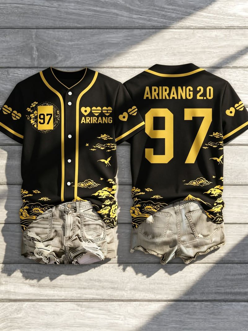 BTS Arirang Baseball Jersey Arirang World Tour Merch Unique Gift For BTS Fans BTS Arirang Baseball Jersey Arirang World Tour Merch Unique Gift For BTS Fans - Image 1