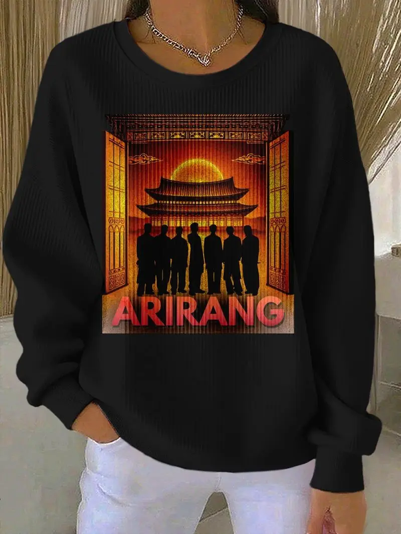 BTS Arirang Long Sleeve Shirt Sunset With Member Apparel Gifts For ARMY BTS Arirang Long Sleeve Shirt Sunset With Member Apparel Gifts For ARMY - Image 1