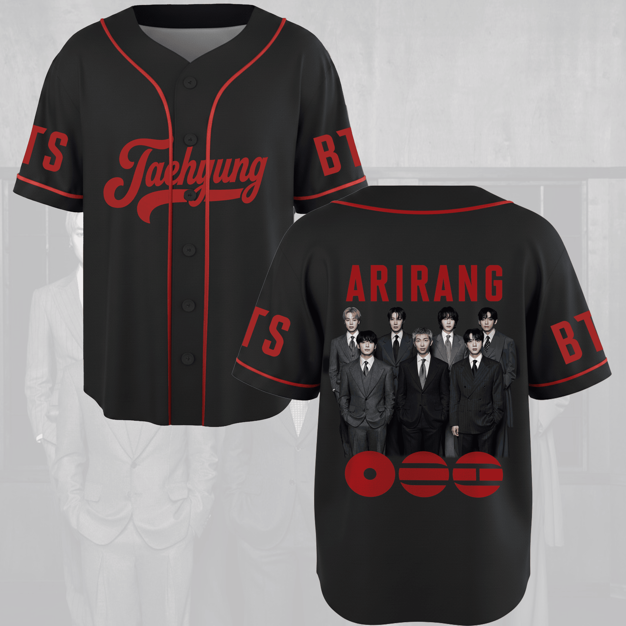 BTS Merch 2026 Arirang Baseball Jersey Arirang Album BTS Apparel Gifts For Kpop Fans