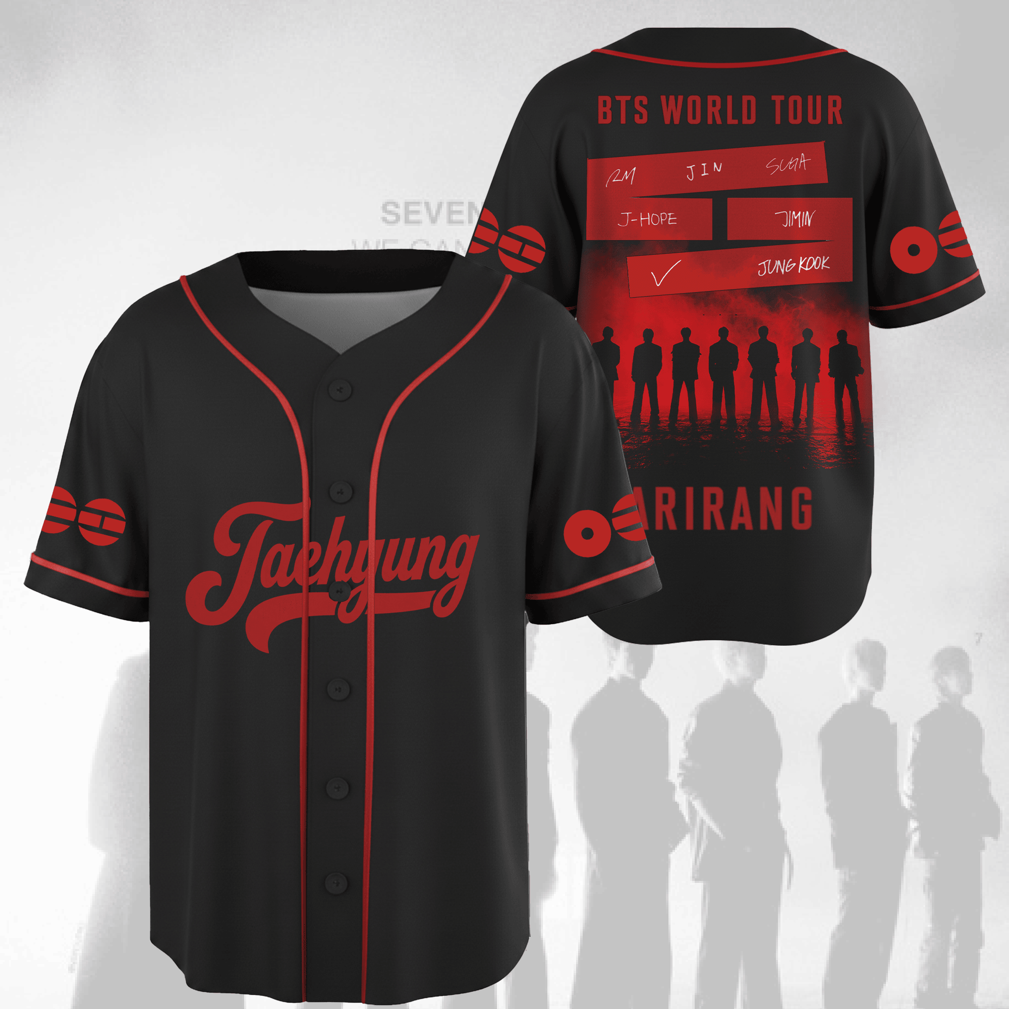 BTS Merch 2026 Arirang Baseball Jersey Arirang BTS World Tour Baseball Jersey Gifts For BFF