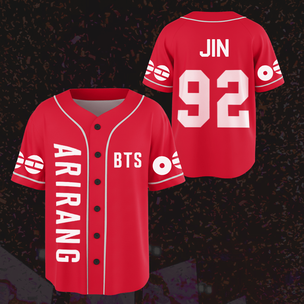 BTS Merch 2026 Arirang Baseball Jersey Arirang World Tour 2026 BTS Jersey Gift For Army