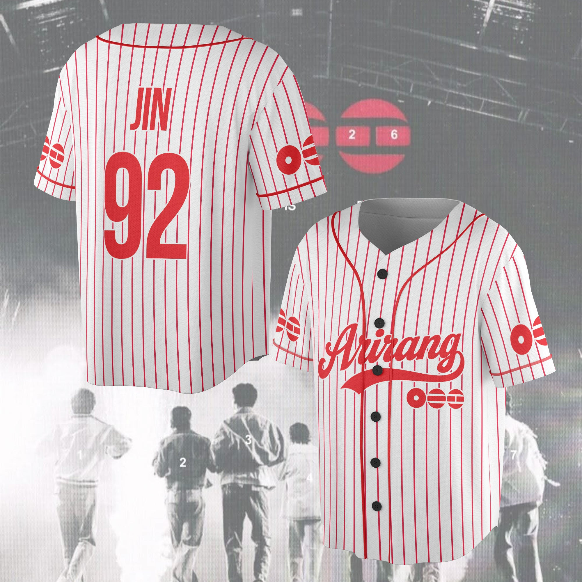BTS Merch 2026 Arirang Baseball Jersey Arirang World Tour 2026 BTS Shirt Kpop Fan Gift for ARMY