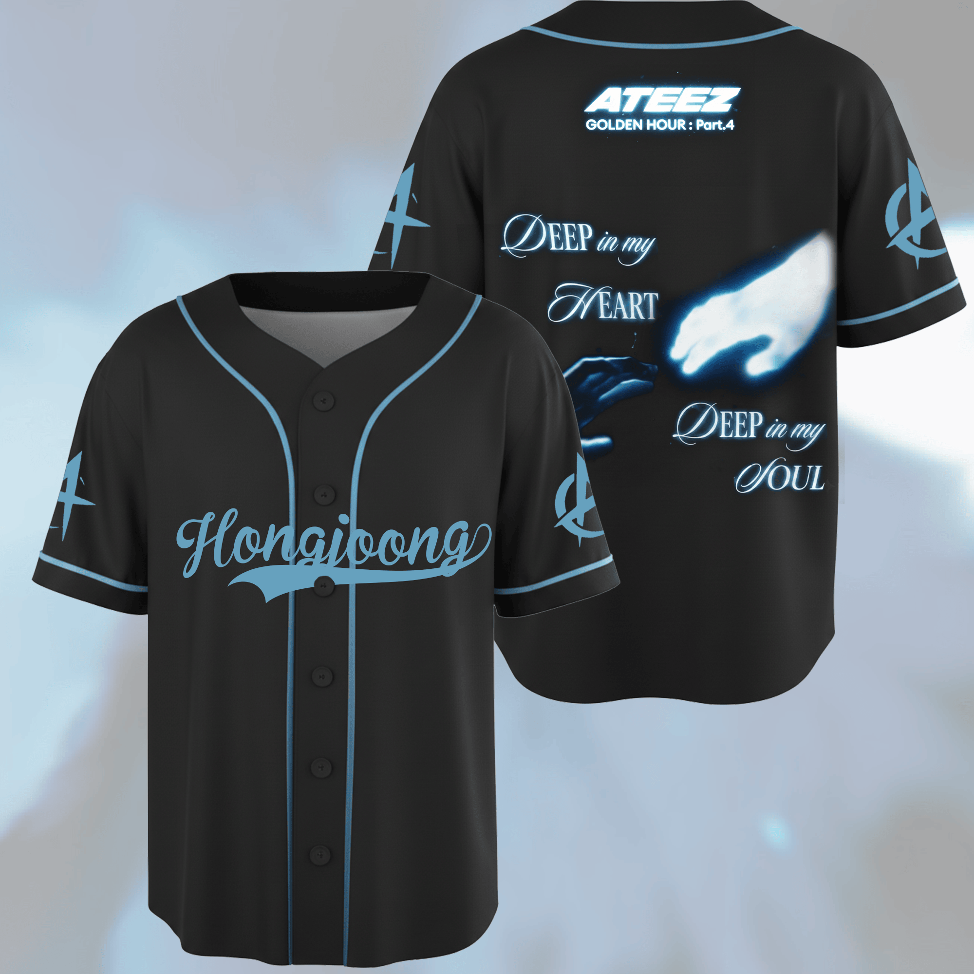 BTS Merch 2026 Arirang Baseball Jersey ATEEZ Golden Hour Part 4 Jersey Gift For ATINY