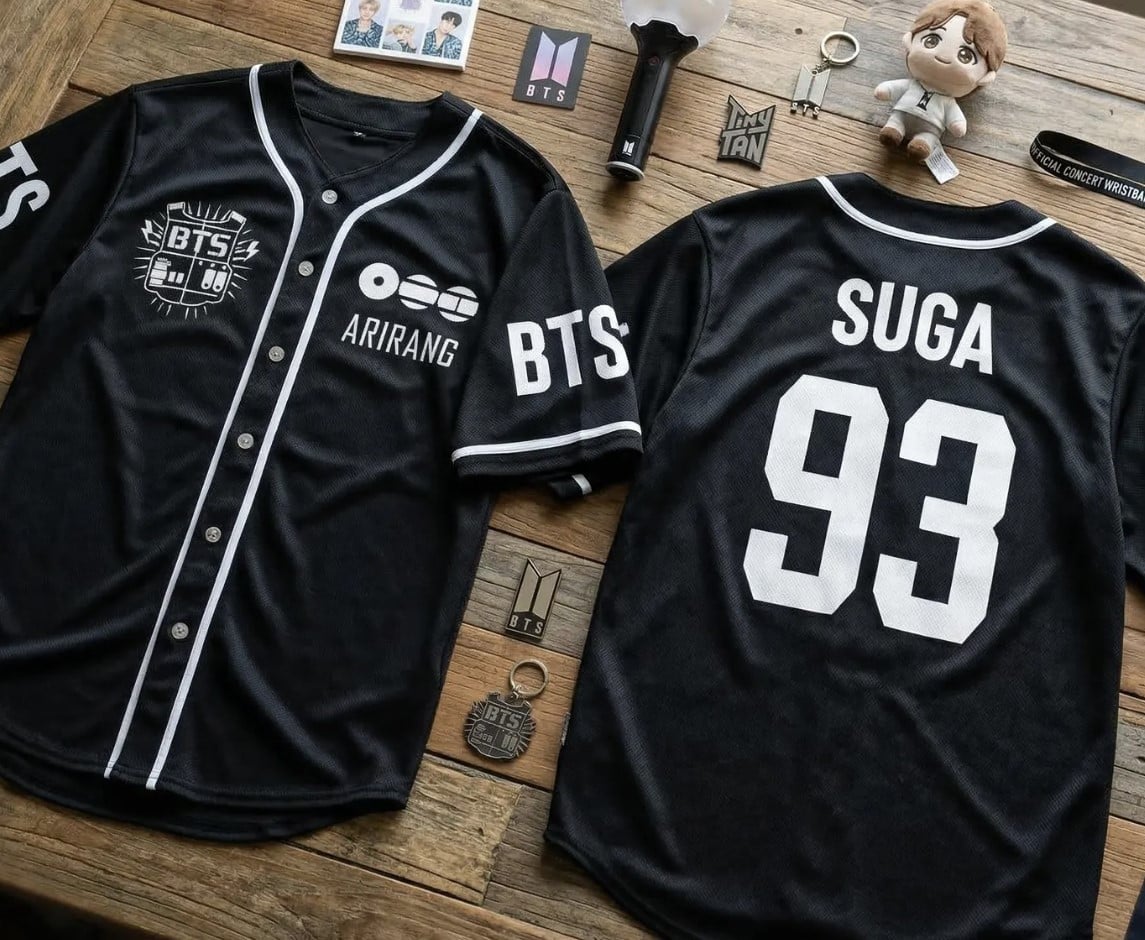 BTS Merch 2026 Arirang Baseball Jersey Bangtan Comeback 2026 Jersey Presents For BTS Fans