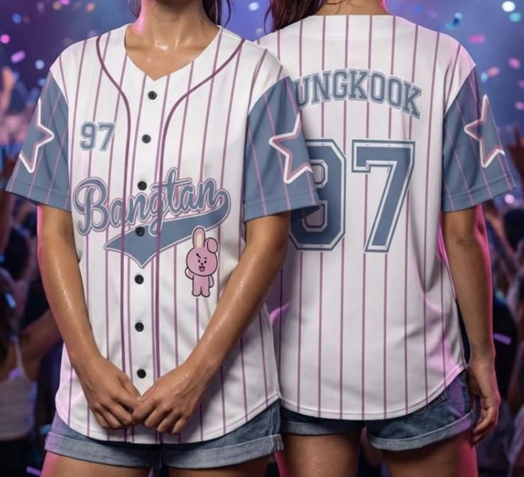 BTS Merch 2026 Arirang Baseball Jersey BTS World Tour 2026 Jungkook 87 Jersey Gift For Fan