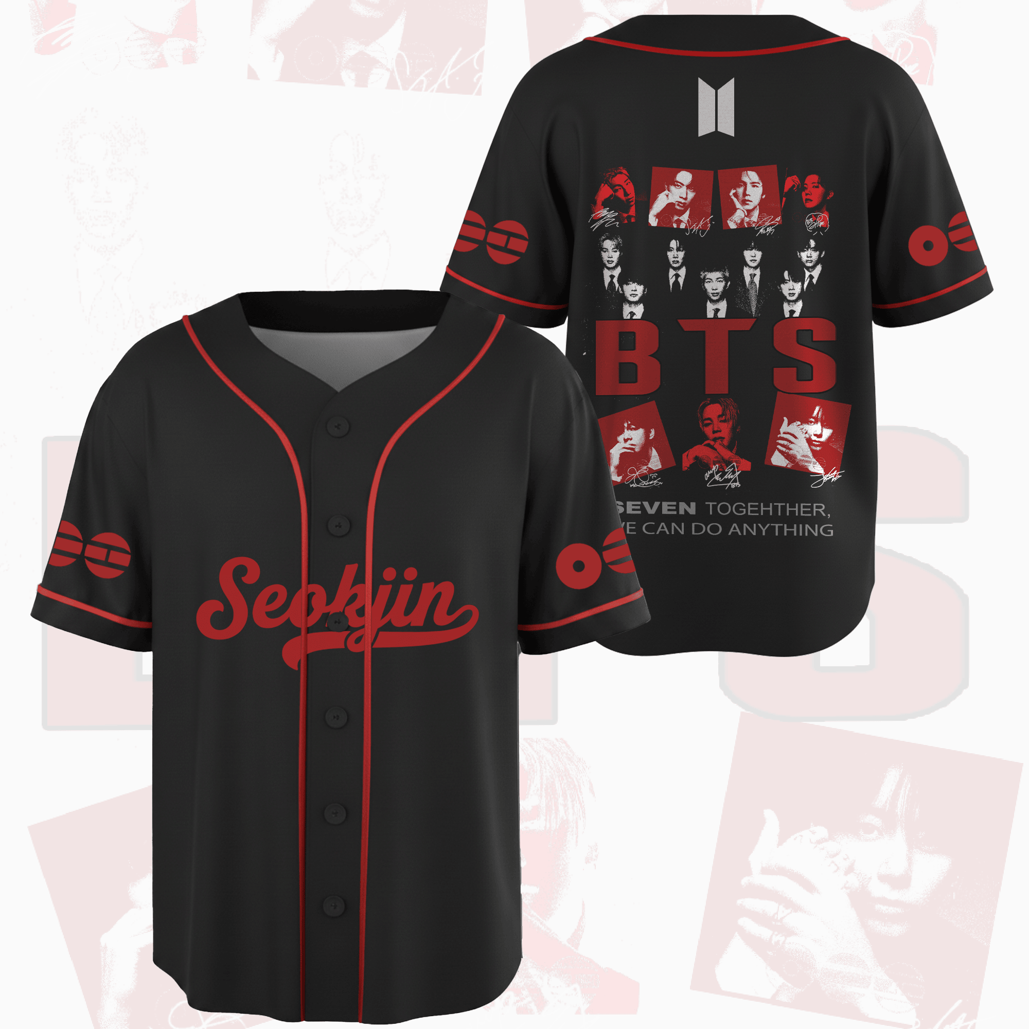 BTS Merch 2026 Arirang Jersey BTS Tour Seven Together We Can Do Anything Baseball Jersey