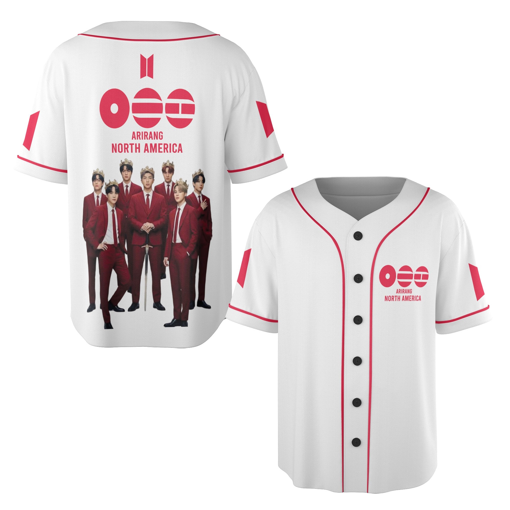 BTS Merch 2026 Arirang Jersey BTS World Tour North America Arirang Jersey K-Pop Fan Shirt
