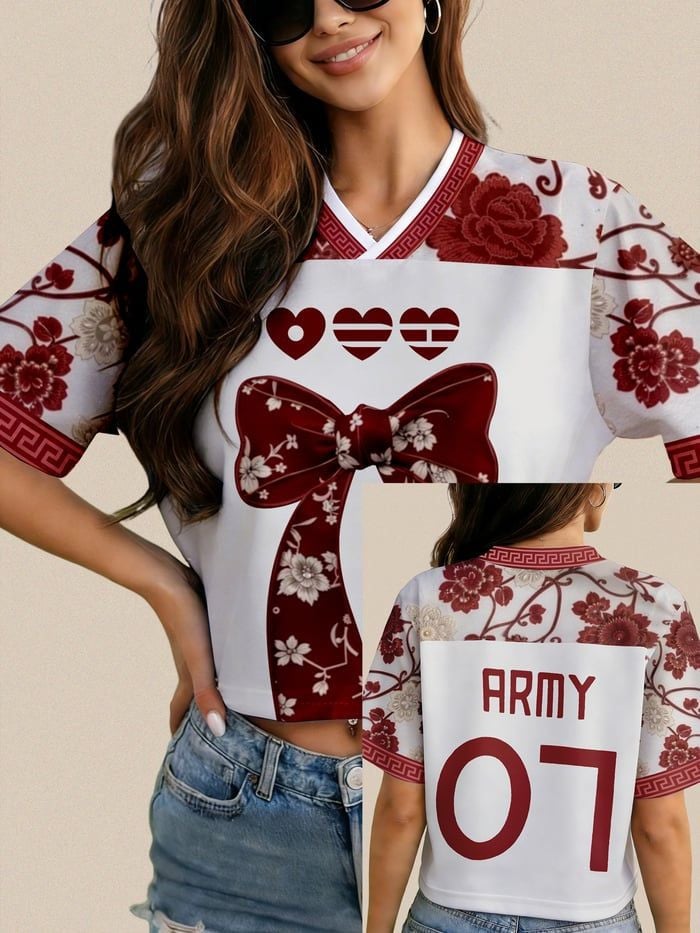 BTS Swim Song Music Crop Top Jersey Floral ARMY 07 Clothes Unique Gift BTS Fans