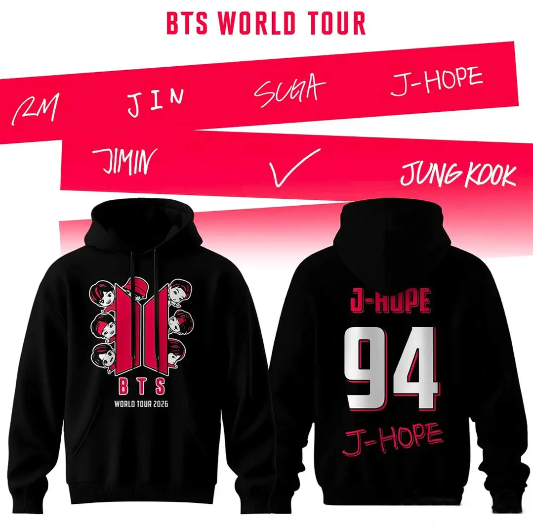 BTS World Tour 2026 Hoodie J-Hope 94 Hoodie Arirang Tour Merch Gift Ideas