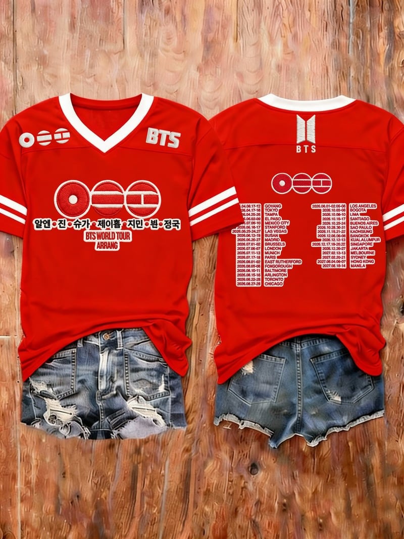 BTS World Tour 2026 Merch Arirang OT7 Jersey Arirang World Tour Clothing Gifts For Her