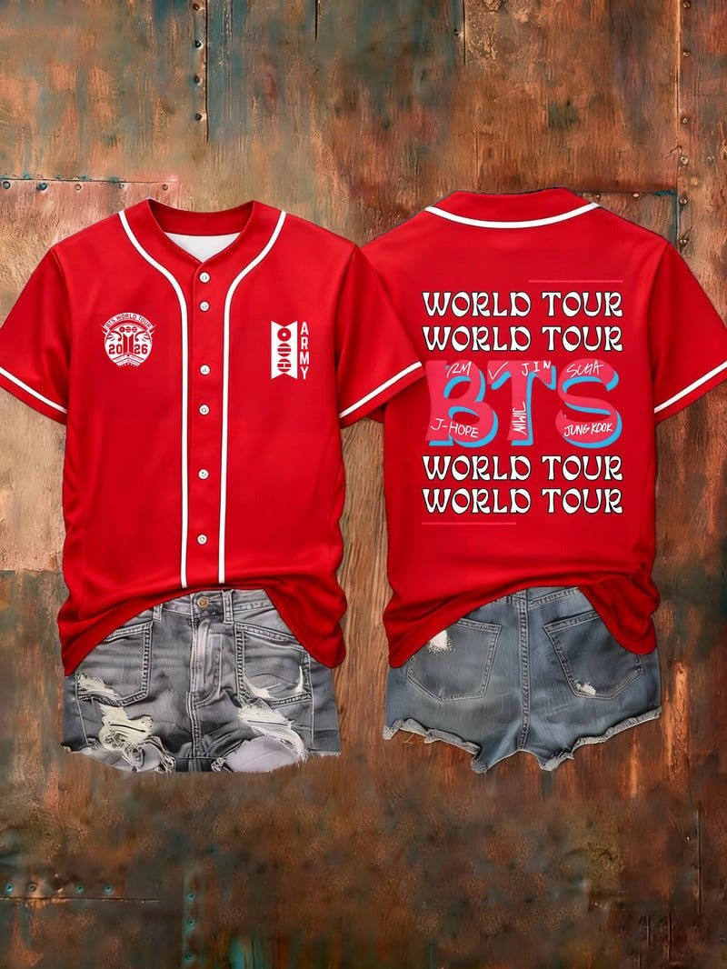BTS World Tour 2026 Merch Arirang World Tour Baseball Jersey Army Gifts Idea