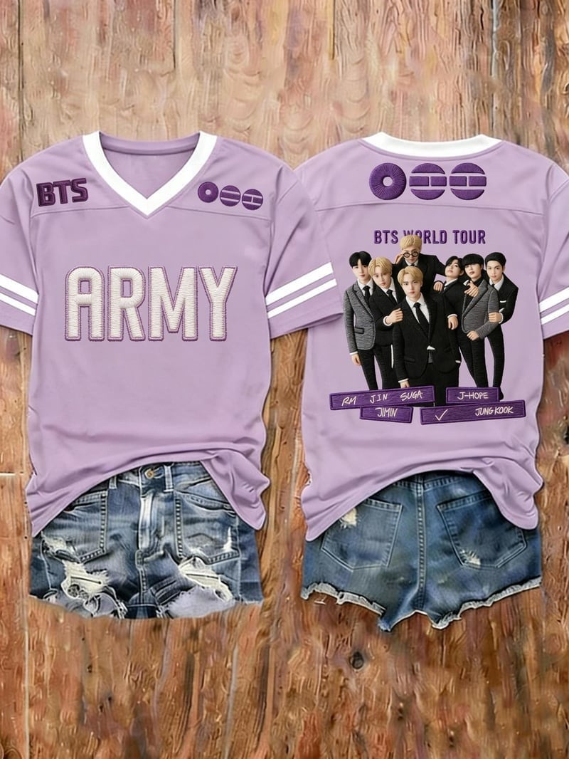 BTS World Tour 2026 Merch Army BTS Purple Jersey BTS Is Back Apparel Gifts For Fans