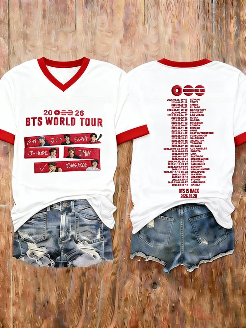 BTS World Tour 2026 Merch BTS OT7 Jersey Bangtan Is Back Clothing Gifts For Fans