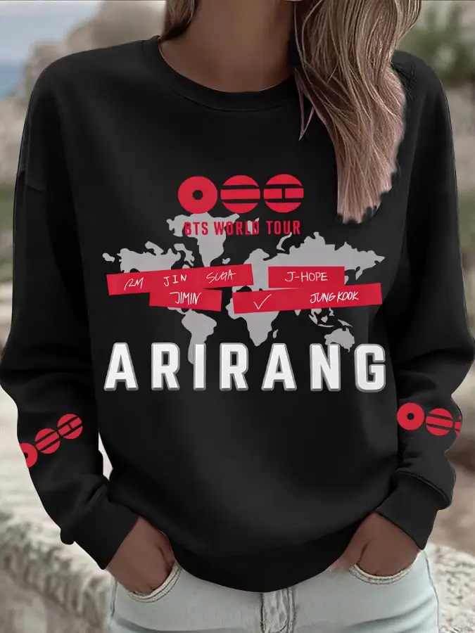 BTS World Tour 2026 Merch Sweatshirt BTS Arirang Tour Apparel Army Gift Ideas