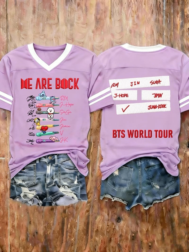 BTS World Tour 2026 Merch We Are Back BT21 Jersey Best Gifts Idea For Army