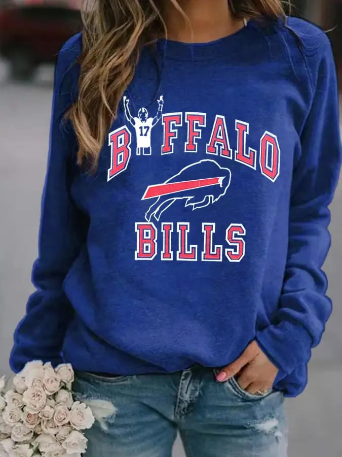Buffallo Bills Merch Football Sweatshirt Game Day Buffalo Bills Apparel Gifts For Girlfriend